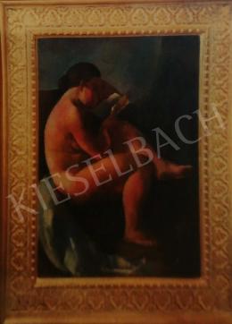 Aba-Novák Vilmos - Akt műteremben, 1923 körül, 70x50 cm, olaj, vászon, Jelzés nélkül, Fotó: Kieselbach Tamás